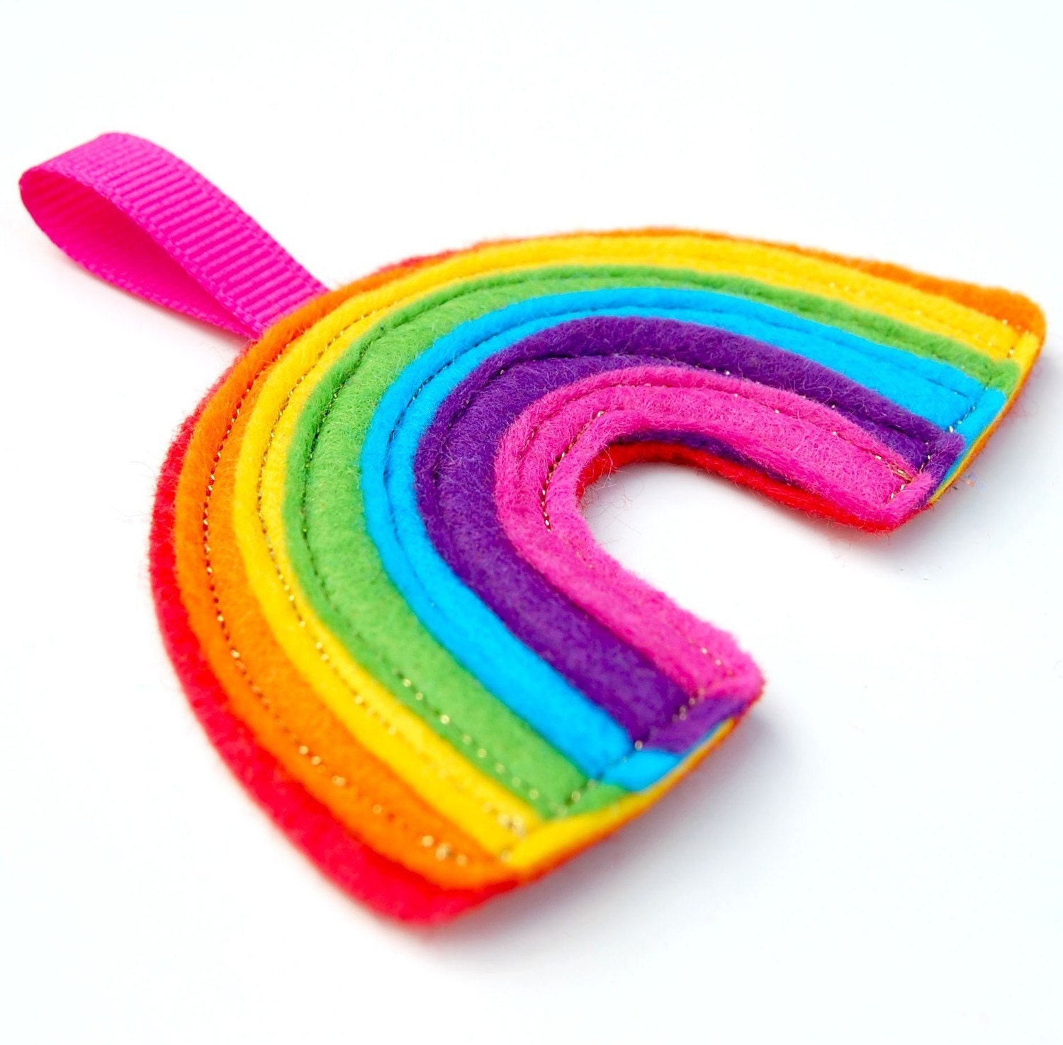 Just Hanging Around Rainbow - Funky Felt Decoration