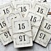 Vintage Number Cards, DOUBLE set of 30- Use Them as Pretty Wedding Table Numbers