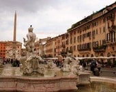 SALE Piazza Navona Panorama - Signed 12 x 18 Fine Art Travel Photograph Poster, Rome, Italy by IlluminatedLuna on Etsy