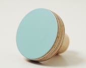 Sky blue door knob