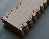 12 Wide Vintage Writing Paper Lace Strips double cut edge 2" wide