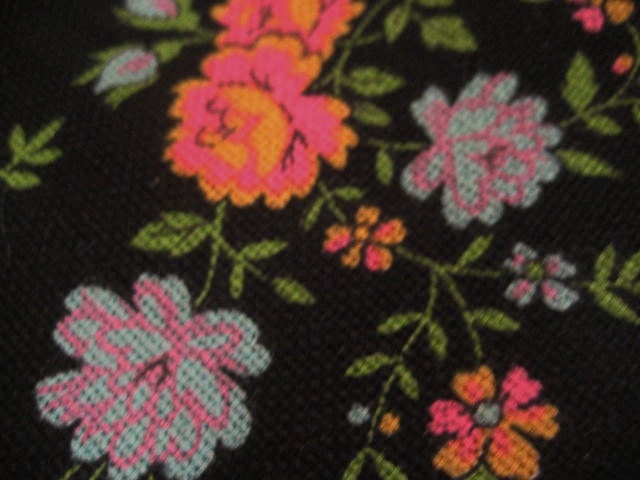 3.5Y Vintage Floral Screenprinted Woven Fabric
