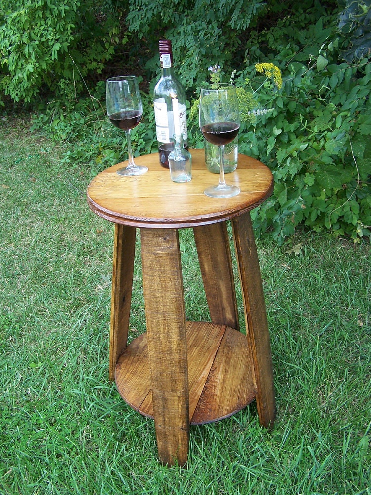 Bistro Table from Reclaimed Antique Apple Barrel Parts