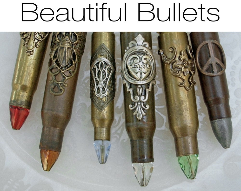 Beautiful Bullets - Steampunk Bullet Pendant Necklace Jewelry Jewellery