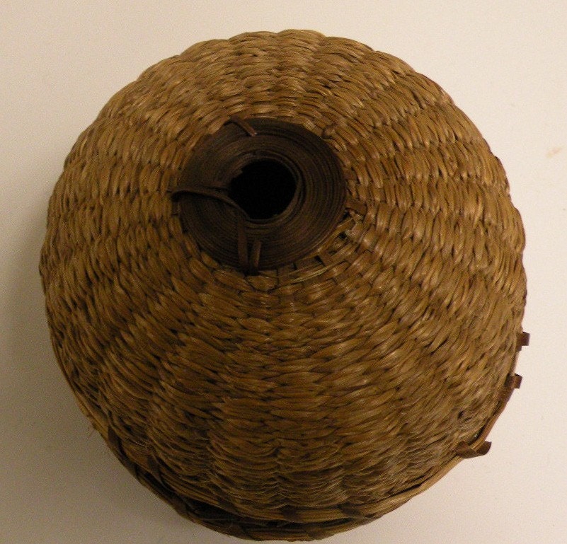 Items similar to Antique Sweetgrass Basket yarn holder on Etsy