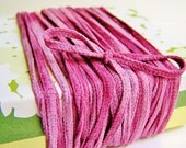 Blush Mauve faux suede slim ribbon woven trim - elegant and silky embellishment craft wrap wedding supply - 5 yards
