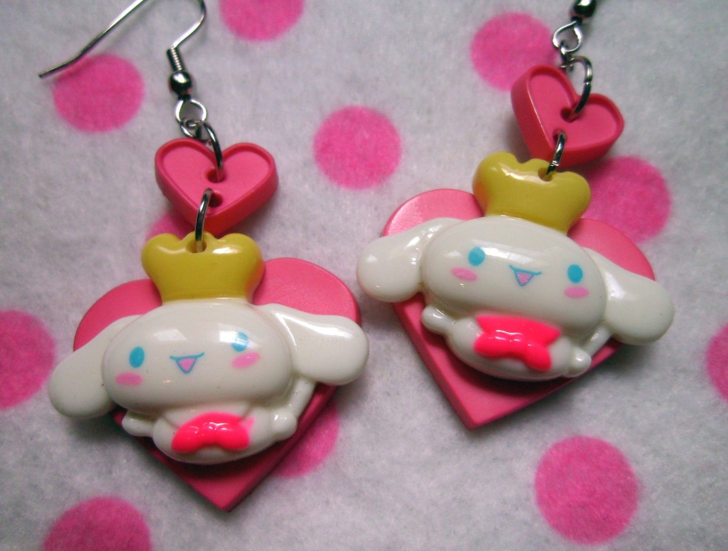 RESERVED Sanrio Cinnamoroll Heart Button Earrings