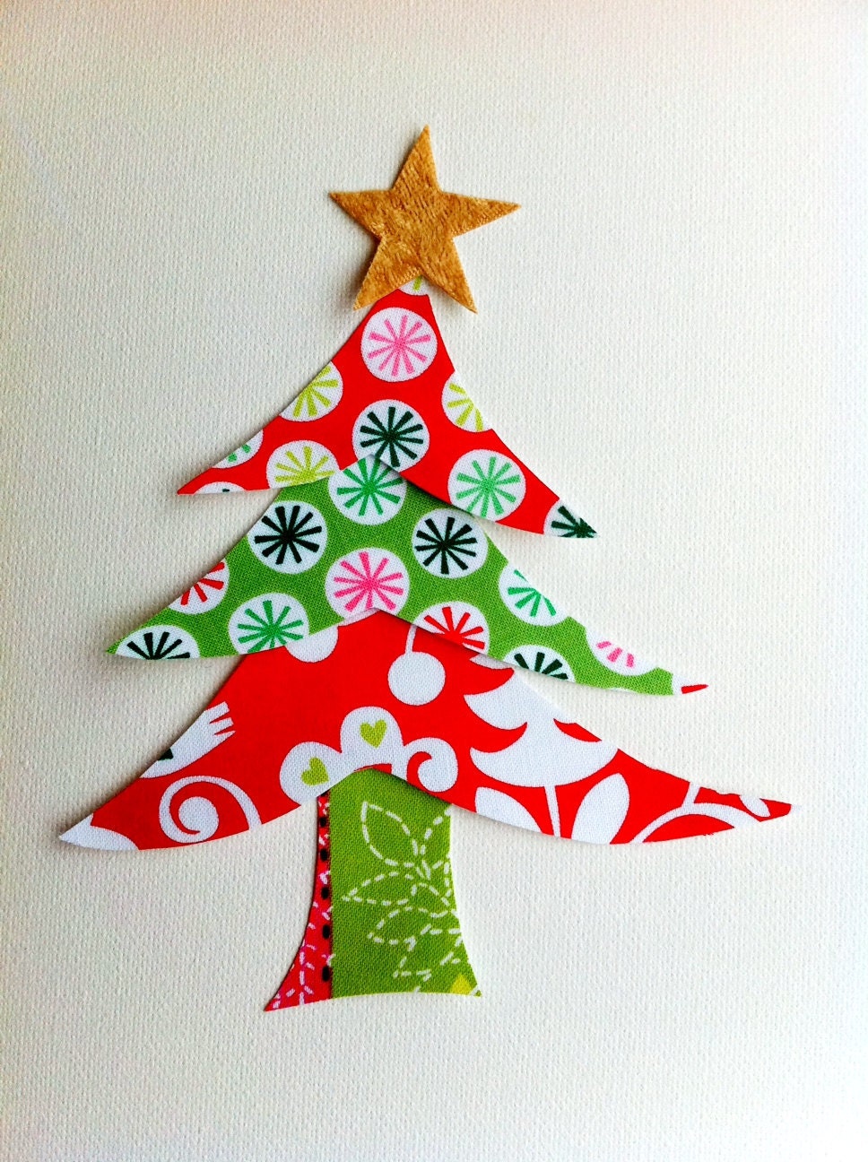 funky christmas tree diy iron on fabric applique by funky christmas tree diy iron on fabric applique by