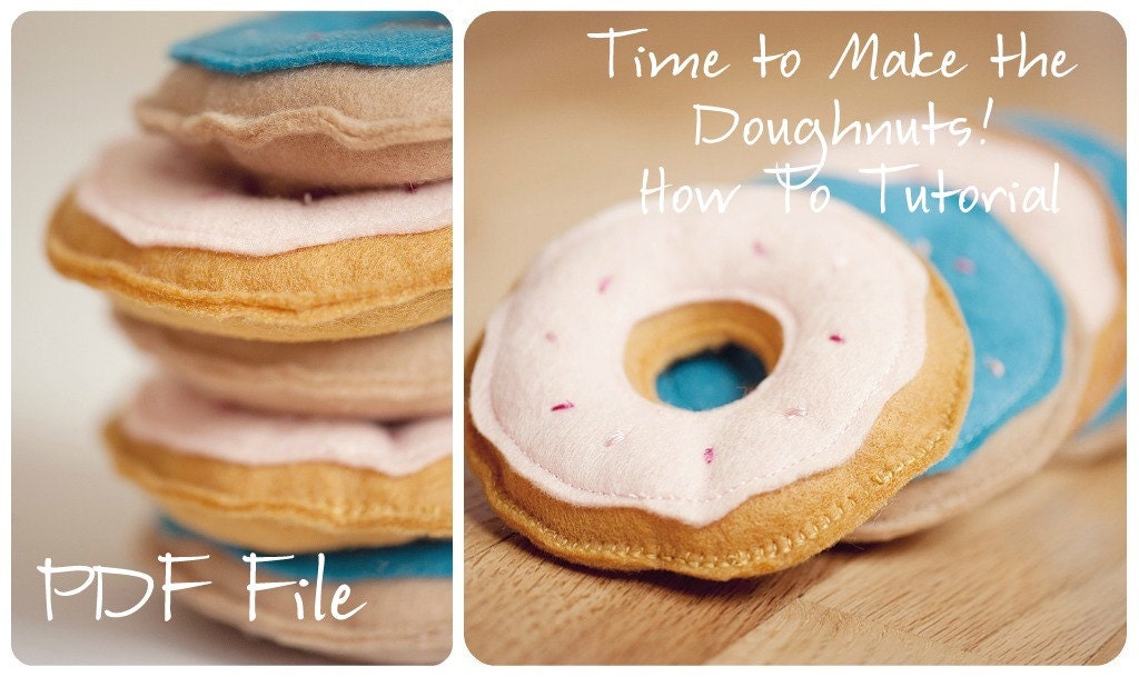DIY Felt Doughnut Tutorial- Pattern and Instructions