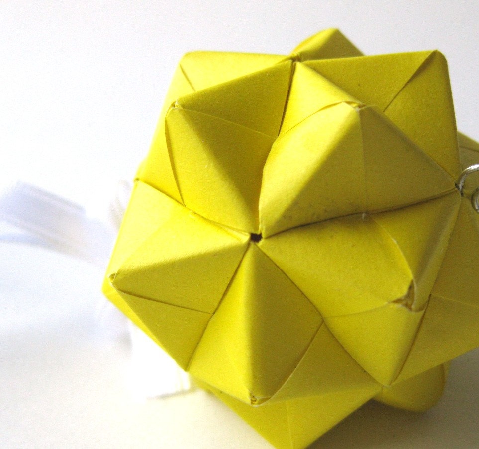 Origami Ornament - Yellow Modular Petite