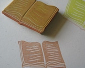 Hand Carved Open Book stamp