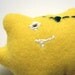Wee Tiny Not So Scary Monster Pirate Plush in Bright Yellow Fleece