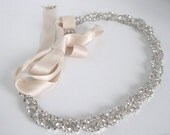 SALE Marlo-twisted crystals and silk headpiece-custom made to order