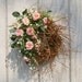 SALE Spring Wreath - Pink Primrose - Honeysuckle Wreath - Victorian Wreath - GARDEN ROMANCE - Mothers Day
