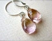 lilac blooms earrings - ametrine purple gemstone earrings, sterling silver, drop earrings, organic, handmade jewelry, DE15S