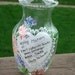 hand painted Custom memorial remembrance personalized Floral vase