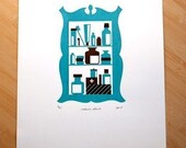 Medicine Cabinet Gocco Print