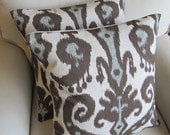 Ikat  Pair of Pillow Covers 18x18 inches WITH INSERTS