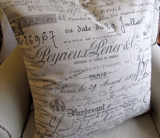 EURO SHAM COVER  French  Script   26x26