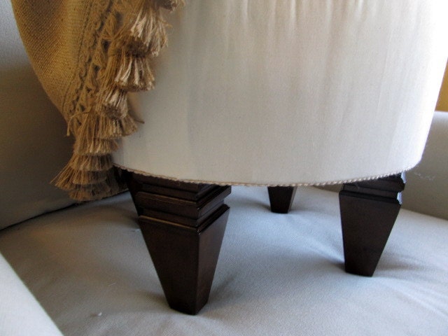 BURLAP Slipcovered Stool  ONLY 1 LEFT
