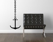 anchor vinyl wall decal in basic black