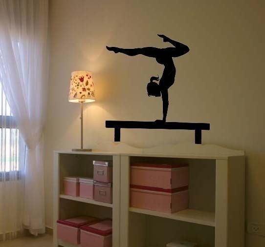 gymnast vinyl wall decal Large MINT only