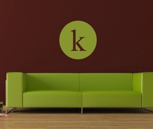 Circle Monogram vinyl decal - Vinyl Wall Decals Stickers Art Graphics