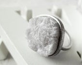 Calcite drusy - Candy Ring