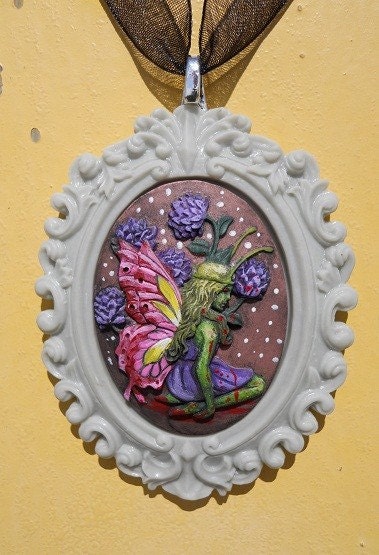 Zombie Butterfly Fairy Undead Horror Necklace