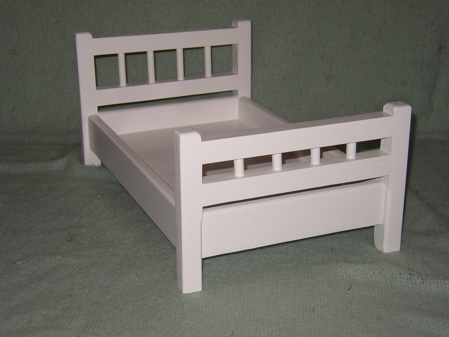 18 inch doll bed - Mission Hill Design - Prefinished White