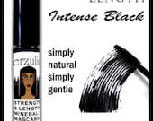 All Natural Mineral Makeup Mascara in INTENSE BLACK Gentle Organic Eco-Certified with Pro-Vitamin B5