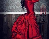 Mina Dracula Victorian Gothic Custom Silk Gown Your Color and Size