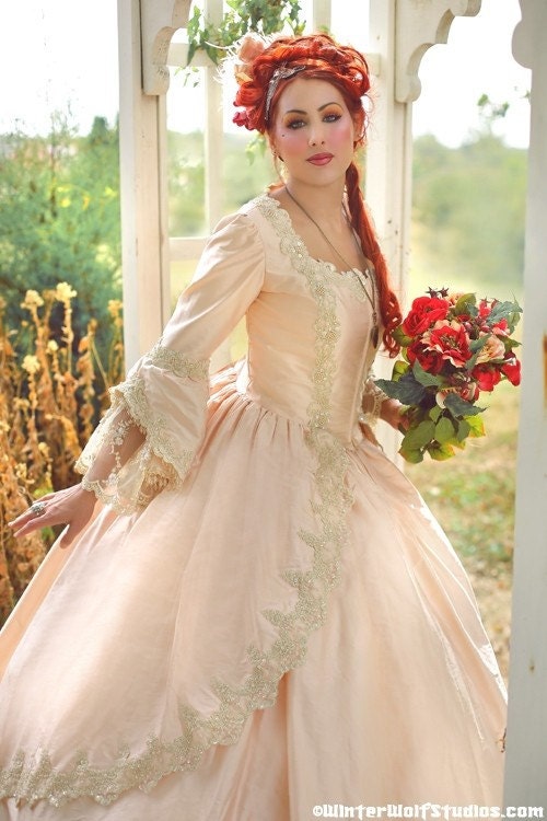 Pink and Champagne Fantasy Marie Antoinette Sparkle Gown Custom
