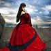 Gothic Wedding Gown and Cape Steampunk Medieval Renaissance Custom