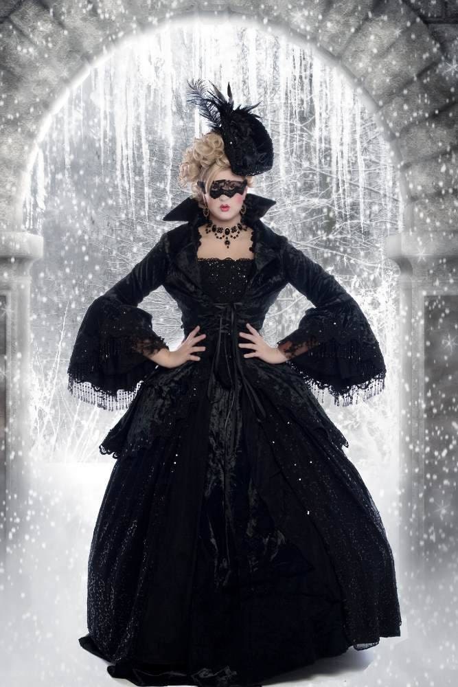 Fantasy Marie Antoinette Gown with Jacket Overskirts and Hat Custom