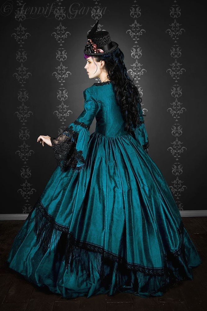 Gothic Marie Antoinette Peacock Fantasy Gown Costume Custom