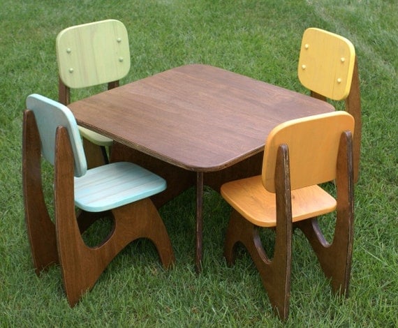 Modern Child Table set - 4 Chair option