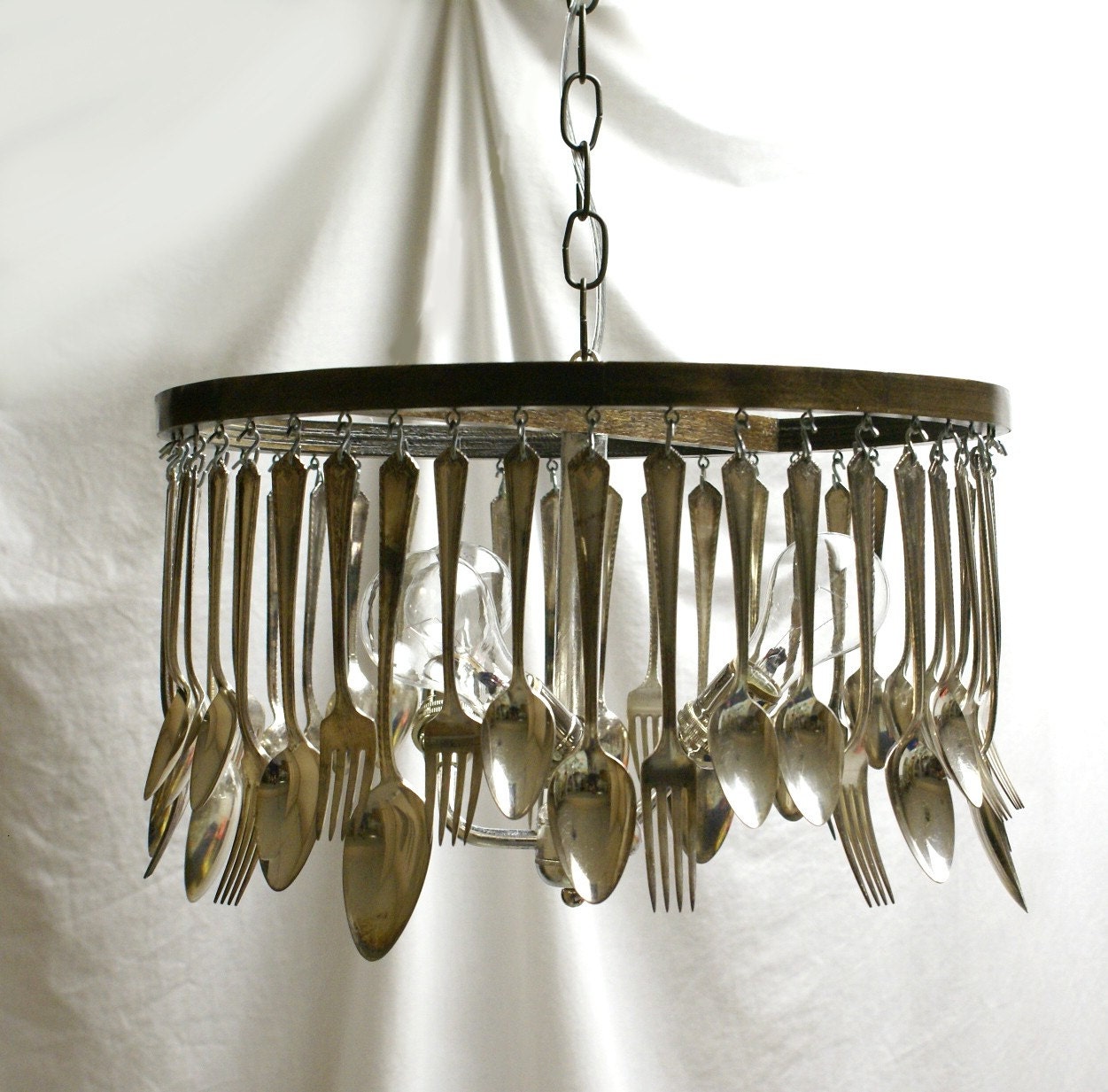 Antique Silverware Chandelier