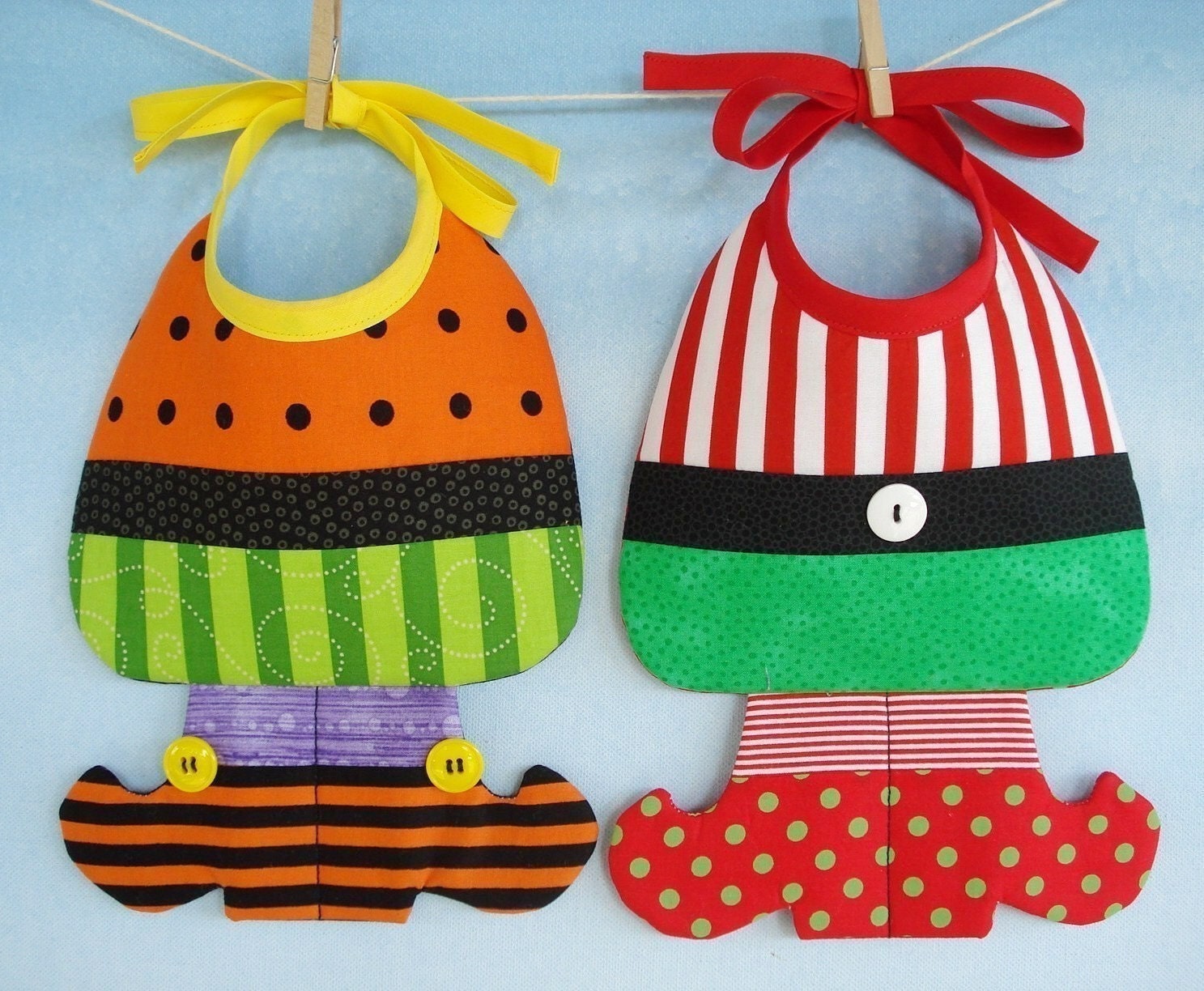 Witch and Elf Baby Bib Sewing Pattern - PDF ePattern