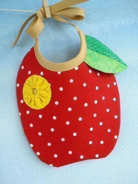 SALE - PDF ePattern for Apple, Pear and Pumpkin Baby Bib Sewing Pattern