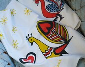 Peacock Love in Tea Towel in Yella