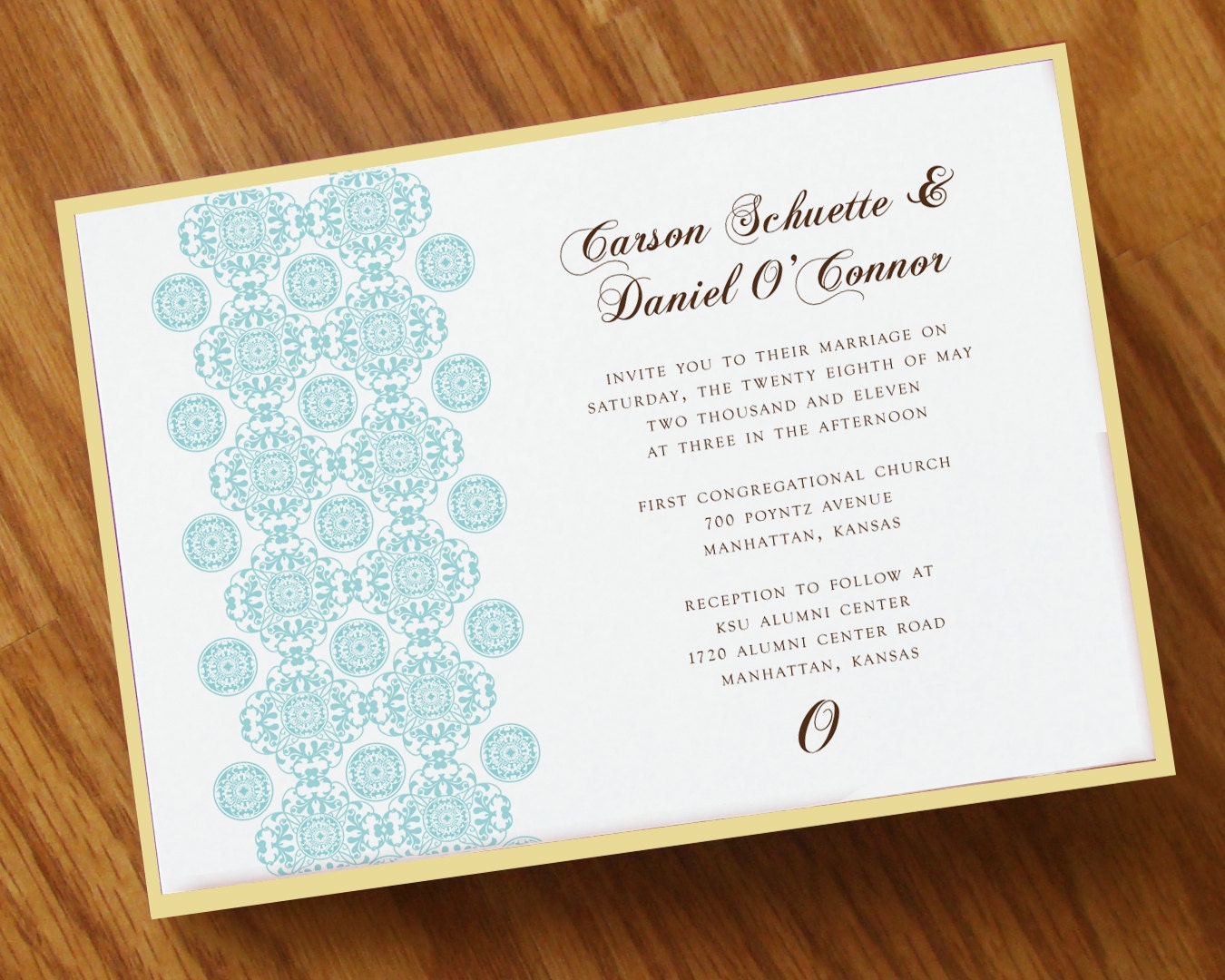 Vintage Lace Wedding Invitation