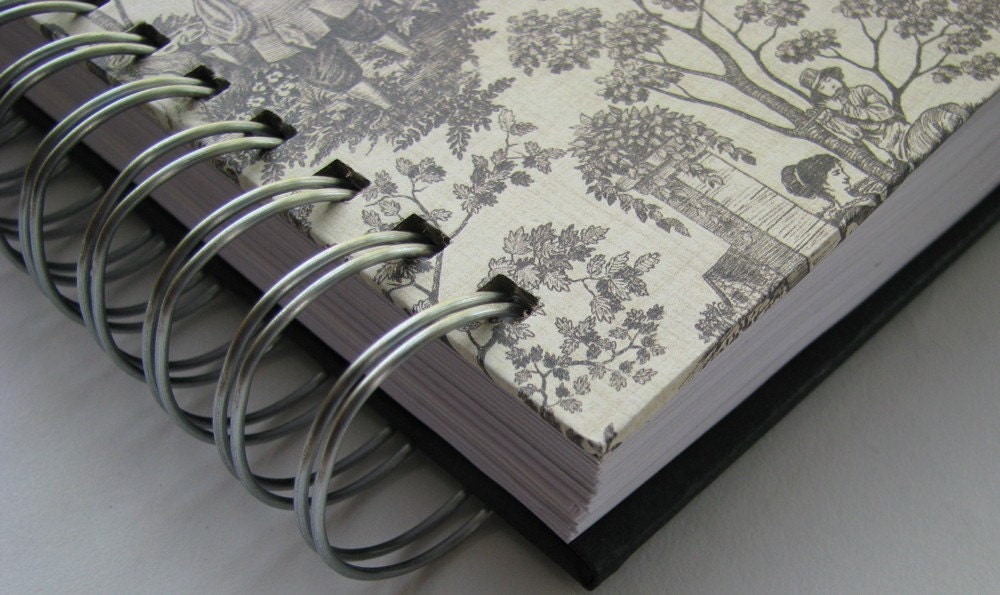 Weekly Organizer-Planner-Agenda includes Address Book with Black & White Toile Cover