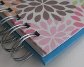 Cash Envelope System Wallet with Bold Orange, Turquoise & Pink Colorful Floral Cover