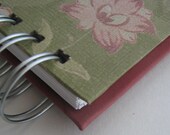 Cash Envelope System Wallet with Moss Green & Red Floral Cover