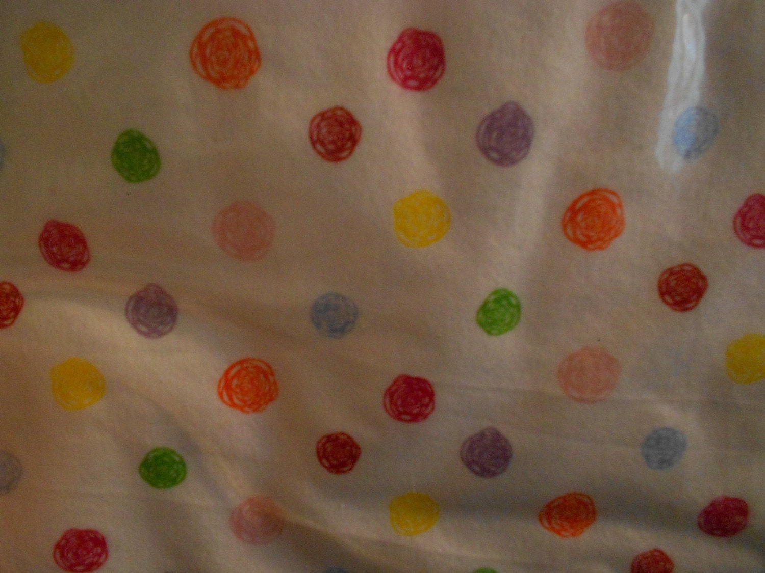 Store Closing Sale Extra Large Flannel Receiving Blanket Little Flower Polka Dots
