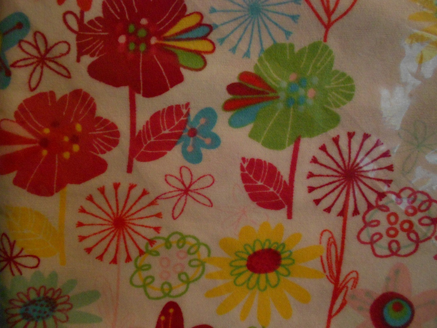 Store Closing Sale Extra Large Flannel Receiving Blanket Retro Flowers