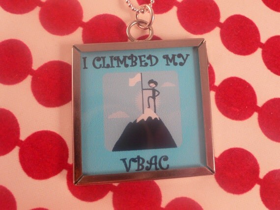 I Climbed My Mountain - VBAC Vaginal Birth After Cesarean Necklace by The Silver Diva