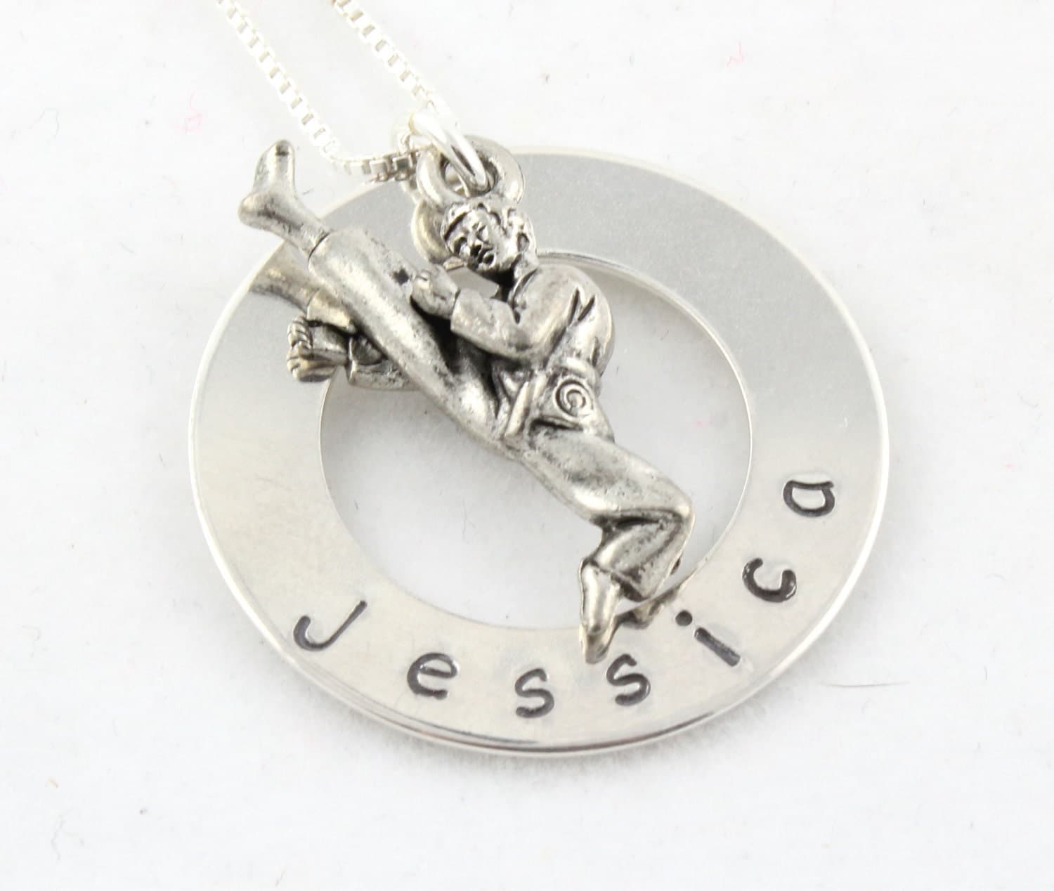 Personalized Karate Necklace Martial Arts Judo by TheSilverDiva