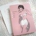 Lingerie Bridal Shower Invitation - 60s Vintage Fashion Illustration - Set of 10